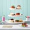 13.5&#x22; White 3-Tier Ceramic Cake Stand by Celebrate It&#x2122;